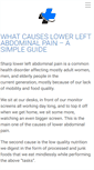 Mobile Screenshot of lowerleftabdominalpainsite.com